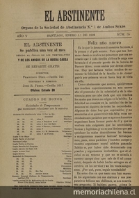 El Abstinente Año V: nº55, 1 de enero de 1902