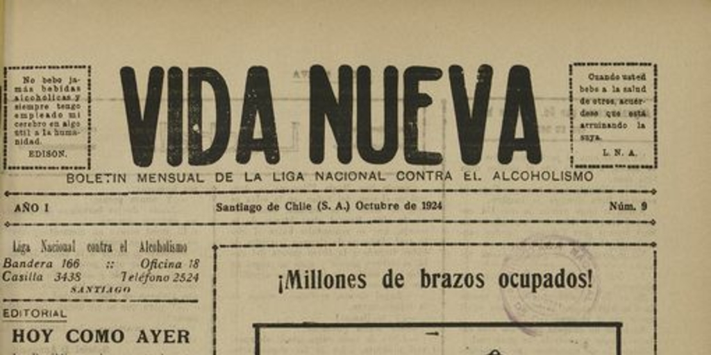  Vida Nueva Año I: nº9, octubre de 1924