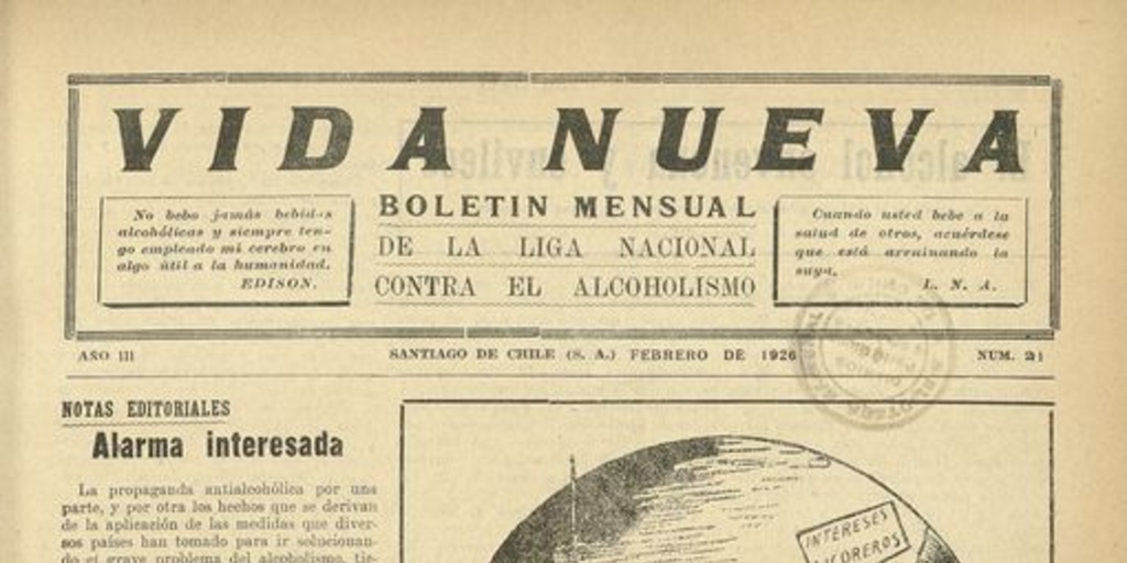 Vida Nueva Año III: nº21, febrero de 1926