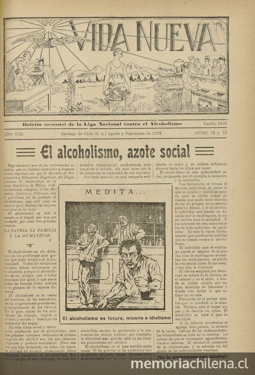 Vida Nueva Año VIII: nº72-73, agosto-septiembre de 1932