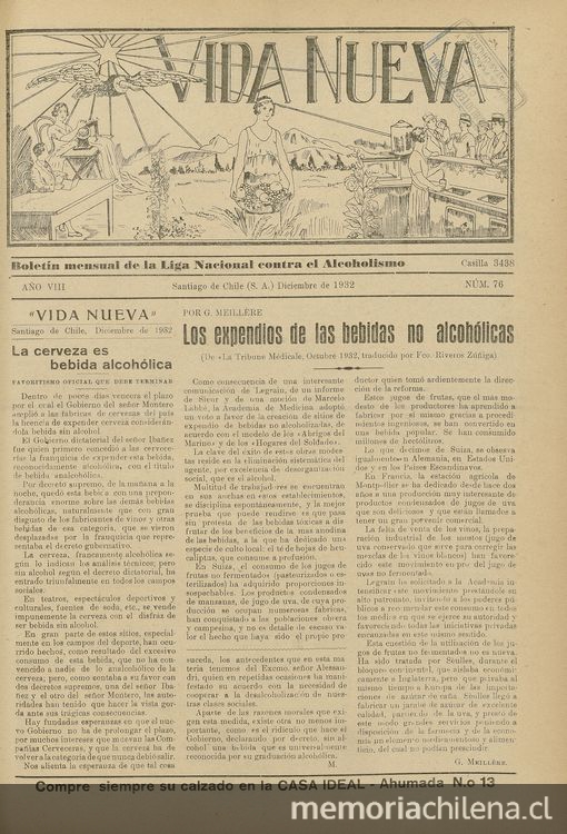 Vida Nueva Año VIII: nº76, diciembre de 1932