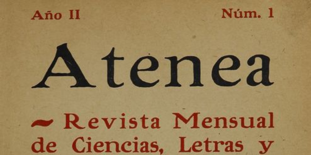 Atenea: año 2, número 1, 31 de marzo de 1925