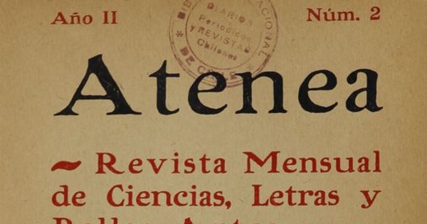 Atenea: año 2, número 2, 30 de abril de 1925