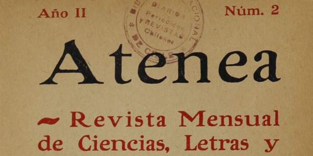 Atenea: año 2, número 2, 30 de abril de 1925