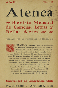 Atenea: año 3, número 2, abril de 1926