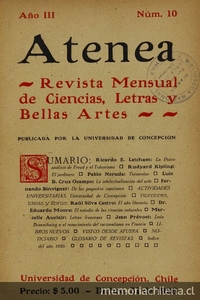 Atenea: año 3, número 10, diciembre de 1926