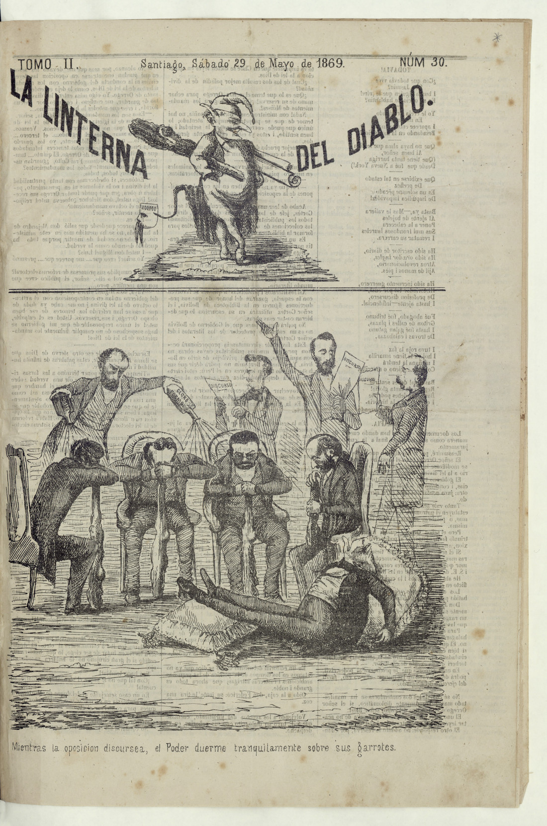 La Linterna del Diablo: año 2, número 30, 29 de mayo de 1869