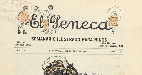 Portada de El Peneca: año 1, número 7, 4 de enero de 1909