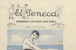 Portada de El Peneca: año 1, número 16, 8 de marzo de 1909