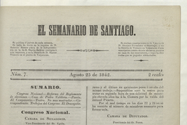 El Semanario de Santiago: número 7, 25 de agosto de 1842