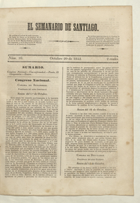 El Semanario de Santiago: número 16, 20 de octubre de 1842