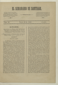 El Semanario de Santiago: número 30, 26 de enero 1843