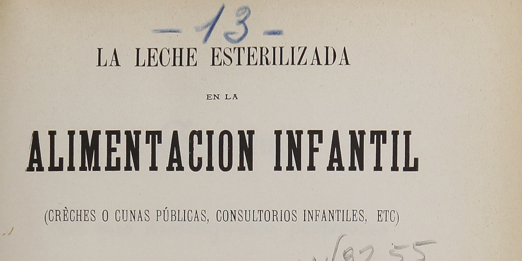 La leche esterilizada en la alimentación infantil