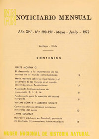 Noticiario mensual, año XVI; n.° 190-191, mayo-junio 1972