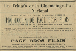 Un triunfo de la cinematografía nacional. Actualidad El Mercurio Nº131