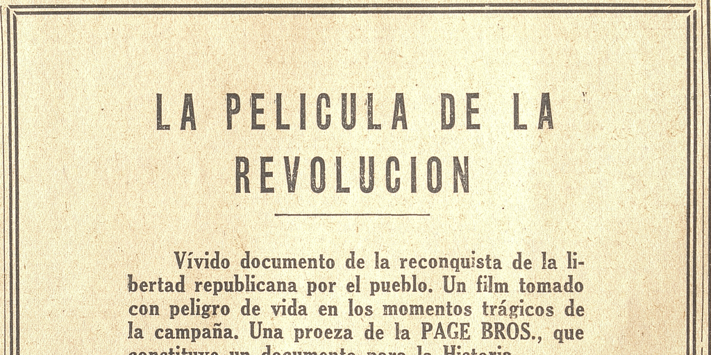 La película de la revolución