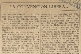 "La Convención Liberal", El Mercurio, Página 4. Santiago, domingo 2 de octubre de 1933.