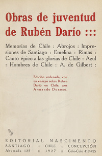 Obras de juventud de Rubén Darío
