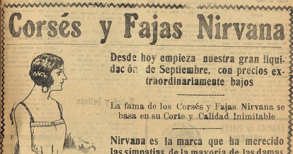 Corsés y fajas "Nirvana", 1925