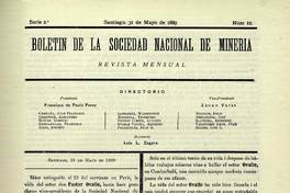 Esposicion Universal de París de 1889, catálogo de la coleccion mineralójica de la República de Chile