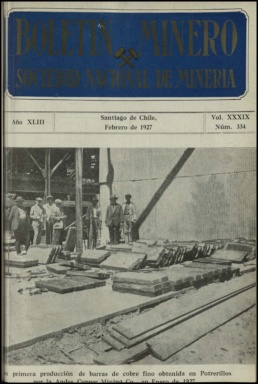 Monografía de la Andes Copper Mining Co. Mineral de Potrerillos.