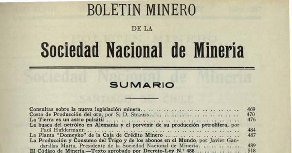 Código de Minería. Texto aprobado por Decreto Ley N° 488