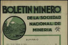 Memoria que presenta a la Junta General Ordinaria de Socios, en 20 de julio de 1935, la mesa directiva de la Sociedad Nacional de Minería