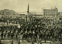 Acto cívico durante el 18 de Septiembre en Punta Arenas, 1906