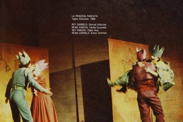 Los actores Samuel Villarroel, Cecilia Cucurella, Pablo Vera y Brana Vantman, en una escena de La Princesa Panchita, 1958.