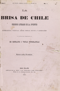 La brisa de Chile. Año 1, número 1, 26 de diciembre de 1875