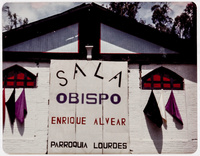 Sala Obispo Enrique Alvear. Parroquia Lourdes, ubicada en calle Santo Domingo 3772, Quinta Normal, Santiago de Chile