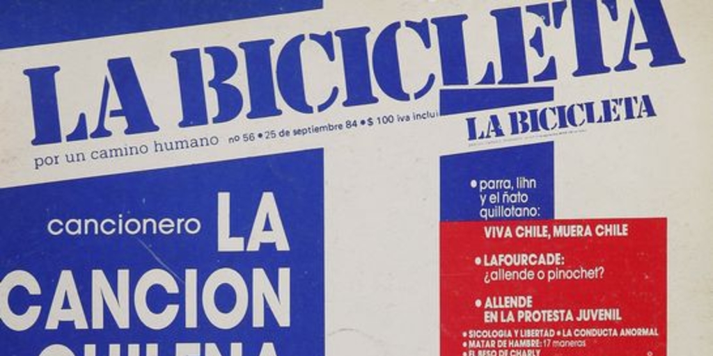 La Bicicleta: número 56, septiembre de 1984