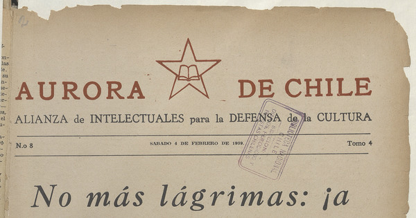Aurora de Chile. Tomo 4, número 8, 4 de febrero de 1939