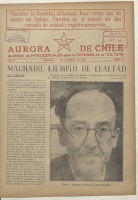 Aurora de Chile. Tomo 5, número 14, 7 de octubre de 1939