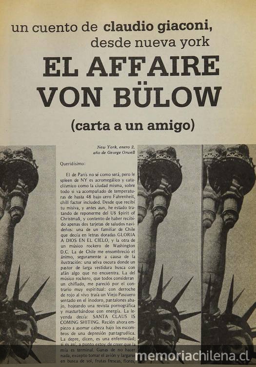 El affaire Von Bulow (carta a un amigo)