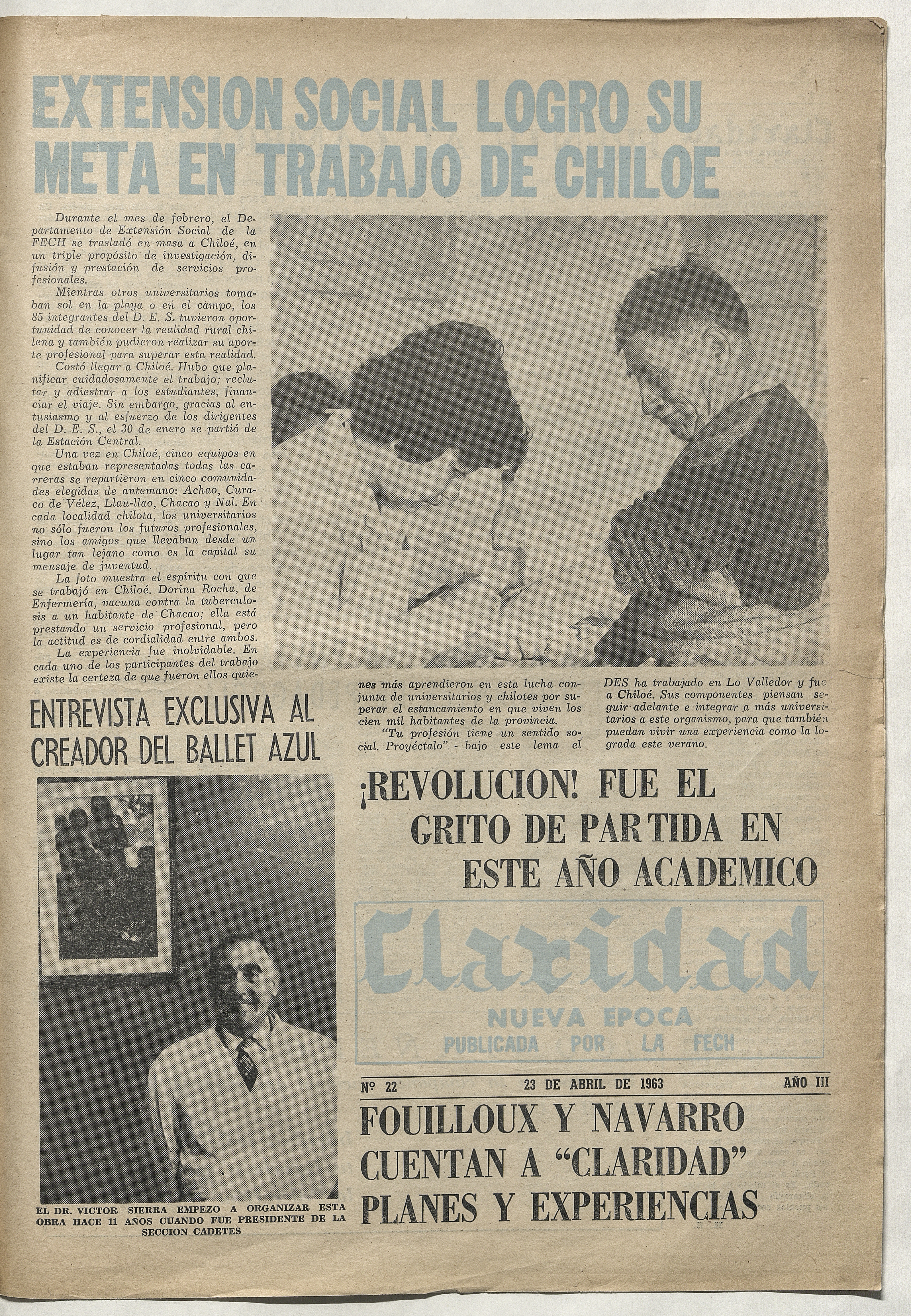 Claridad, número 22, 1963