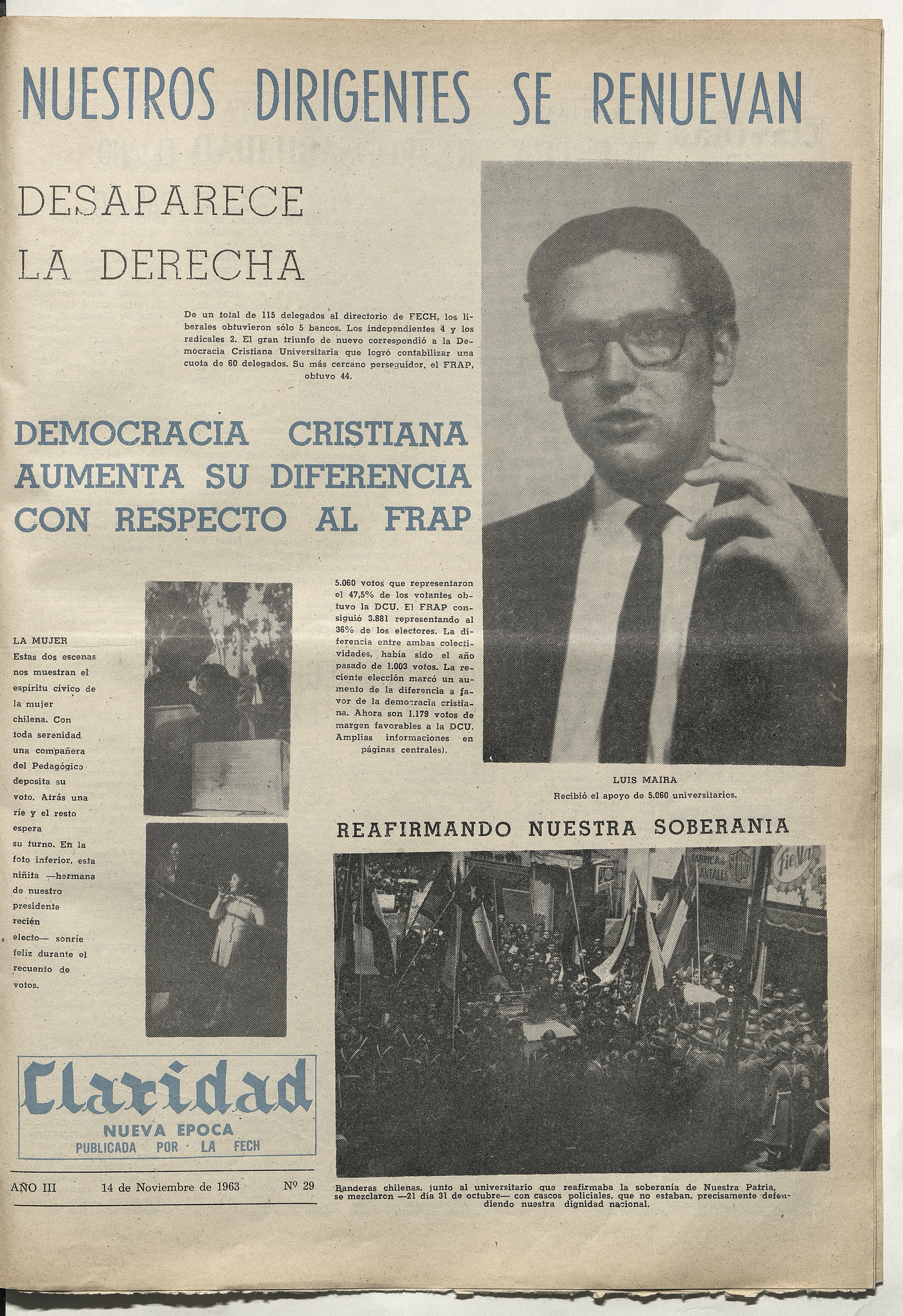 Claridad, número 29, 1963
