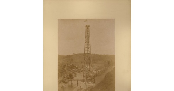 Construcción del viaducto de Malleco [fotografía].