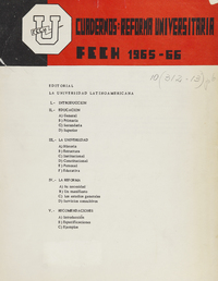 Cuadernos de reforma universitaria: FECH 1965-66