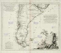 Carte du Chili Méridional; du Río de la Plata, des Patagons; et du Détroit de Magellan : Ce qui fait l´extremité Australe de l´Amerique Merid. [Material cartográfico] / par le sr D´Anville.
