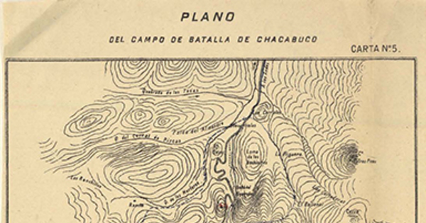 Plano del campo de batalla de Chacabuco [material cartográfico].