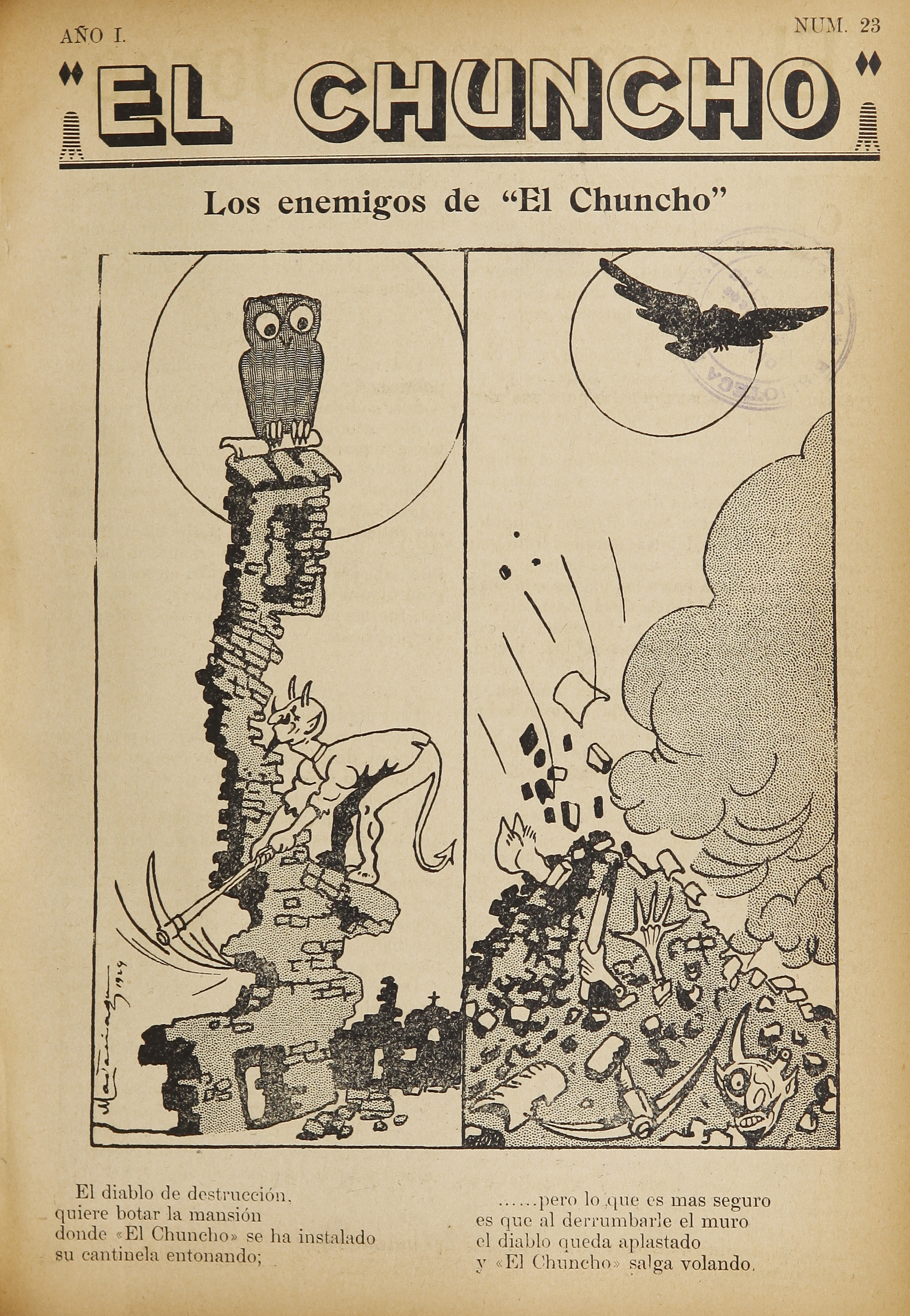 El Chuncho, N° 23, 11 de mayo de 1929