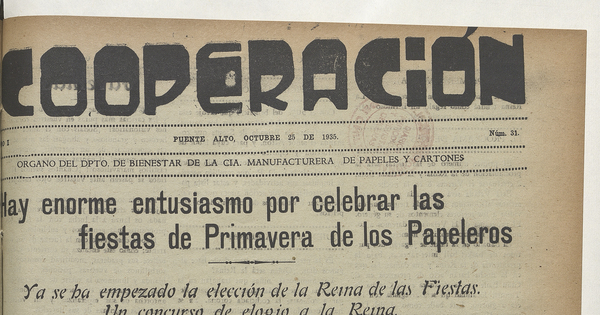 Cooperación, N° 34, 15 de noviembre de 1935