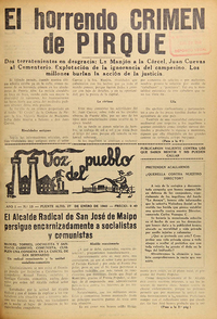 Voz del Pueblo, n° 15, 27 de enero de 1940