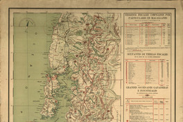 Mapa de la rejión austral de Chile [material cartográfico] : provincias de Llanquihue, Chiloé i territorio de Magallanes