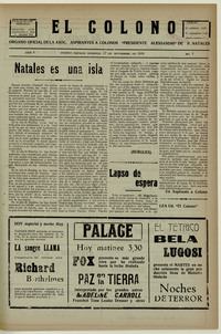 El Colono, número 7, 17 de noviembre de 1935