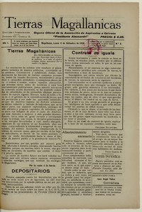 Tierras Magallánicas, número 5, 2 de septiembre de 1935