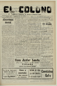 El Colono, número 2, 15 de diciembre de 1936