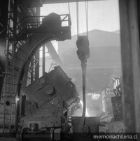Fundición de acero. Huachipato, 1960.