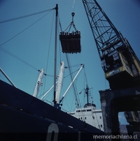 Antofagasta puerto de embarque, 1990. Fotografía de Jack Ceitelis.